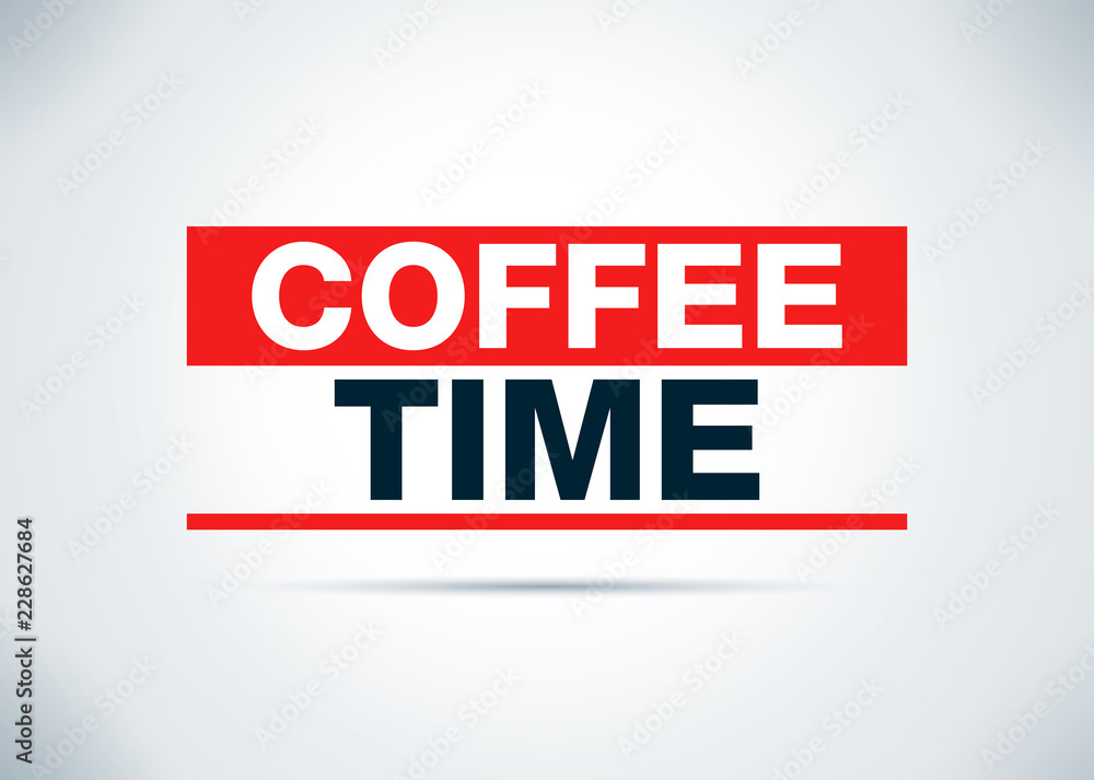 Coffee Time Abstract Flat Background Design Illustration
