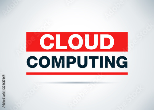 Cloud Computing Abstract Flat Background Design Illustration