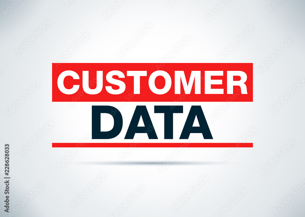 Customer Data Abstract Flat Background Design Illustration