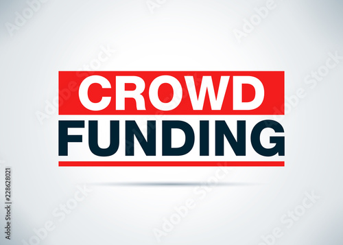 Crowd Funding Abstract Flat Background Design Illustration