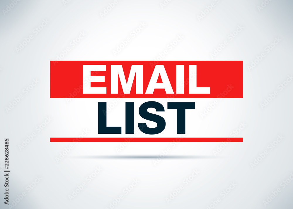 Email List Abstract Flat Background Design Illustration