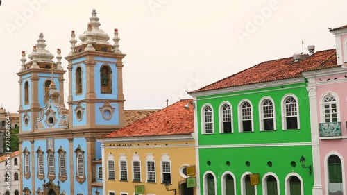 colonial architecture of the skyline in Pelourinho. photo