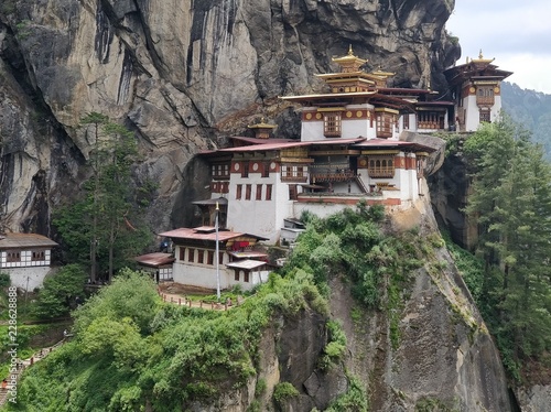 Famous Tiger's Nest monastery in Paro city , Bhutan