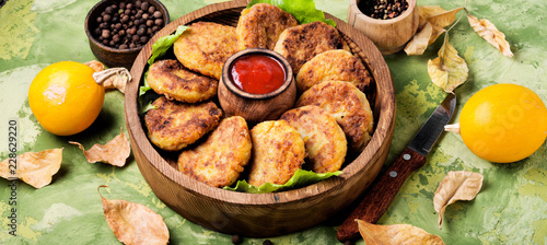Healthy vegetable cutlets with pumpkin