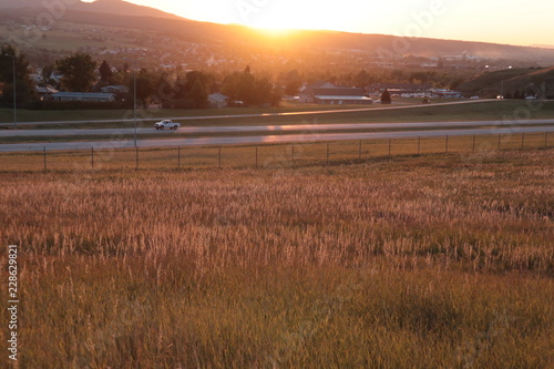 sunset and mountain
