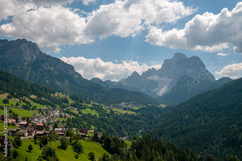 Impression of the Rugged Alpine Mountains in the Italian Dolomites on a beatiful Summer s Afternoon.