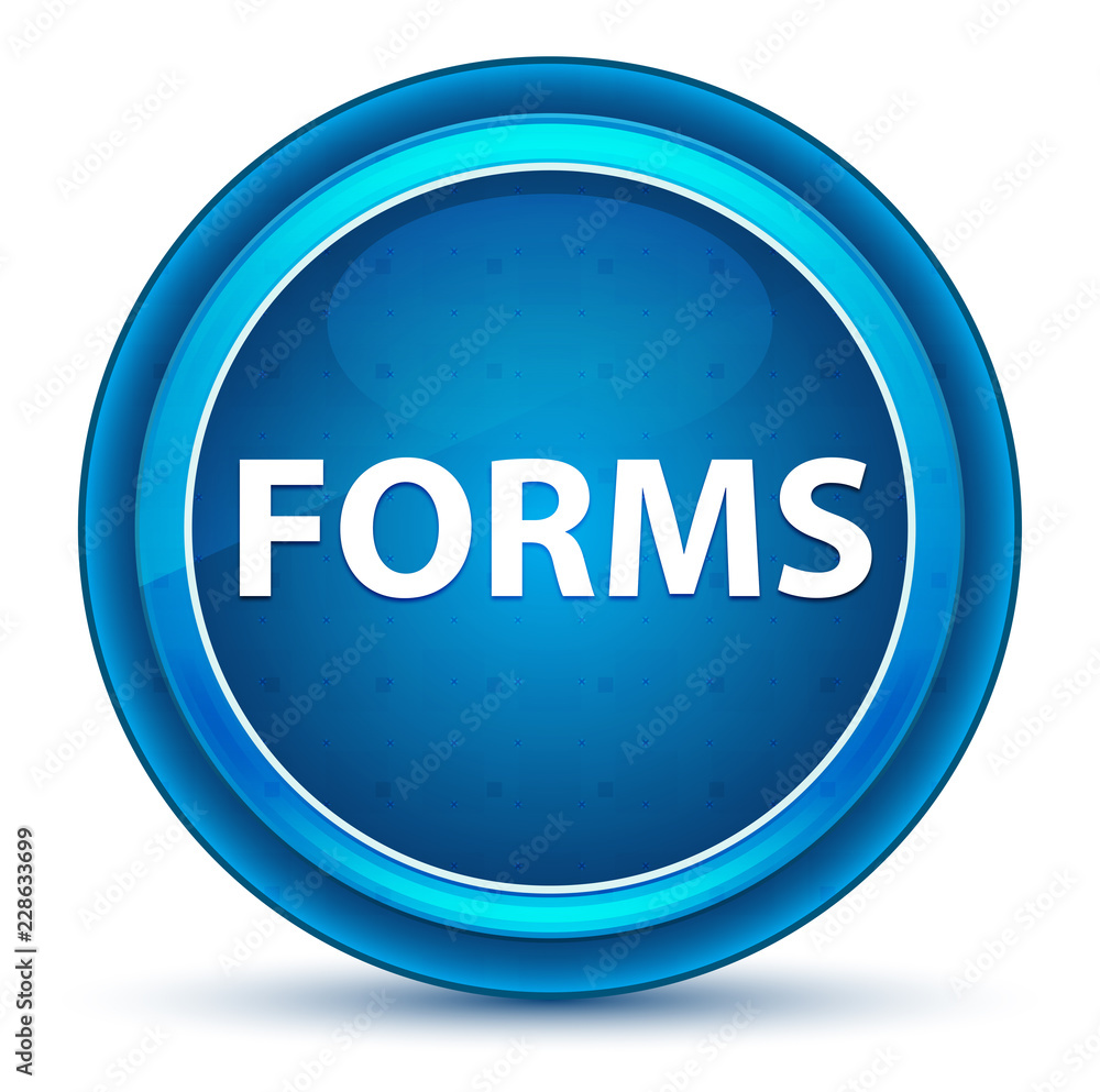 Forms Eyeball Blue Round Button Forms Eyeball Blue Round Button