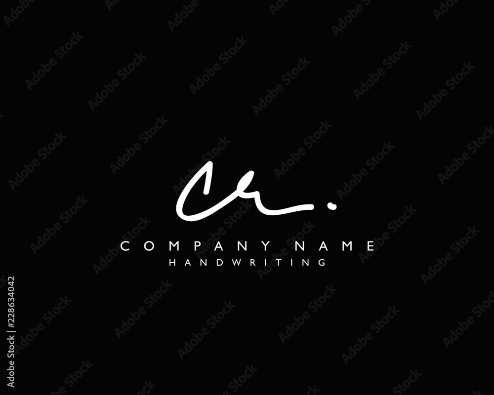 C R Initial handwriting logo C R Initial handwriting logo