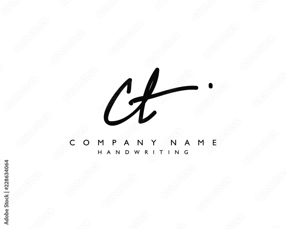C T Initial handwriting logo C T Initial handwriting logo