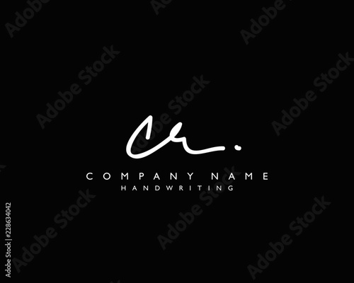C R Initial handwriting logo