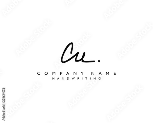 C U Initial handwriting logo