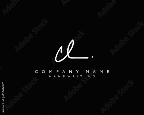 C L Initial handwriting logo