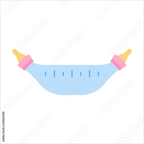 Baby Bottle Double Ended Icon, Milk, Water Bottle Icon