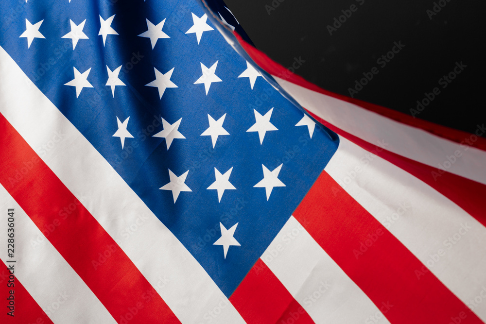 Beautifully waving star and striped American flag Beautifully waving star and striped American flag