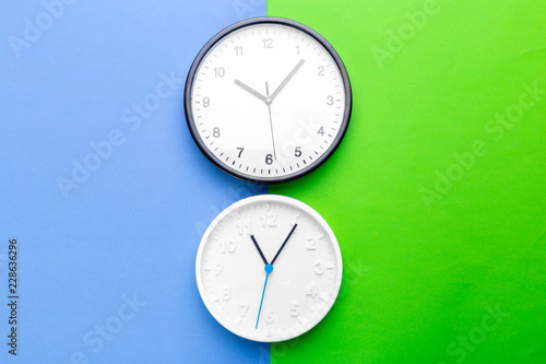 Wallpaper Mural Wall Clock on color background Torontodigital.ca