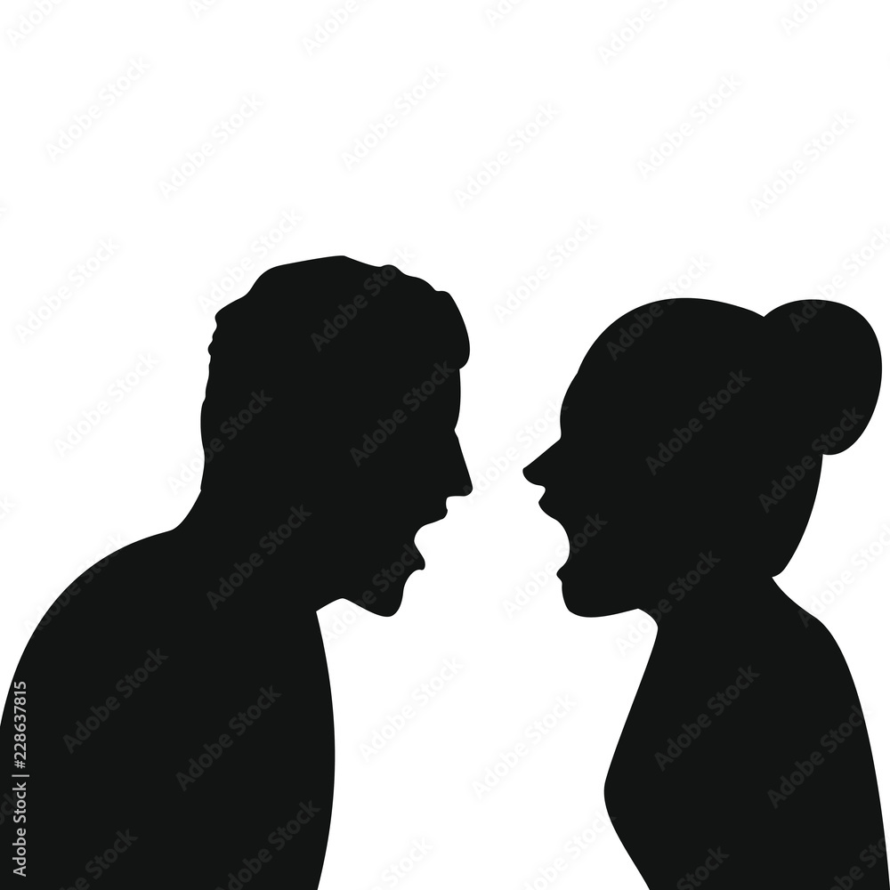 Mann und Frau streiten