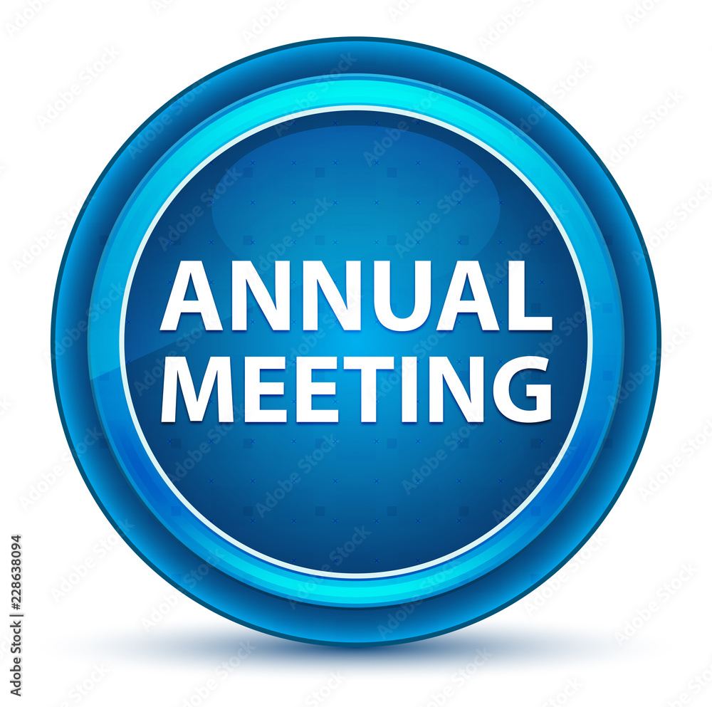 Annual Meeting Eyeball Blue Round Button Annual Meeting Eyeball Blue Round Button