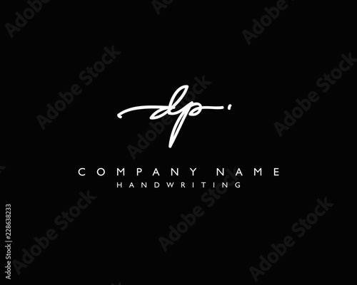 D P Initial handwriting logo