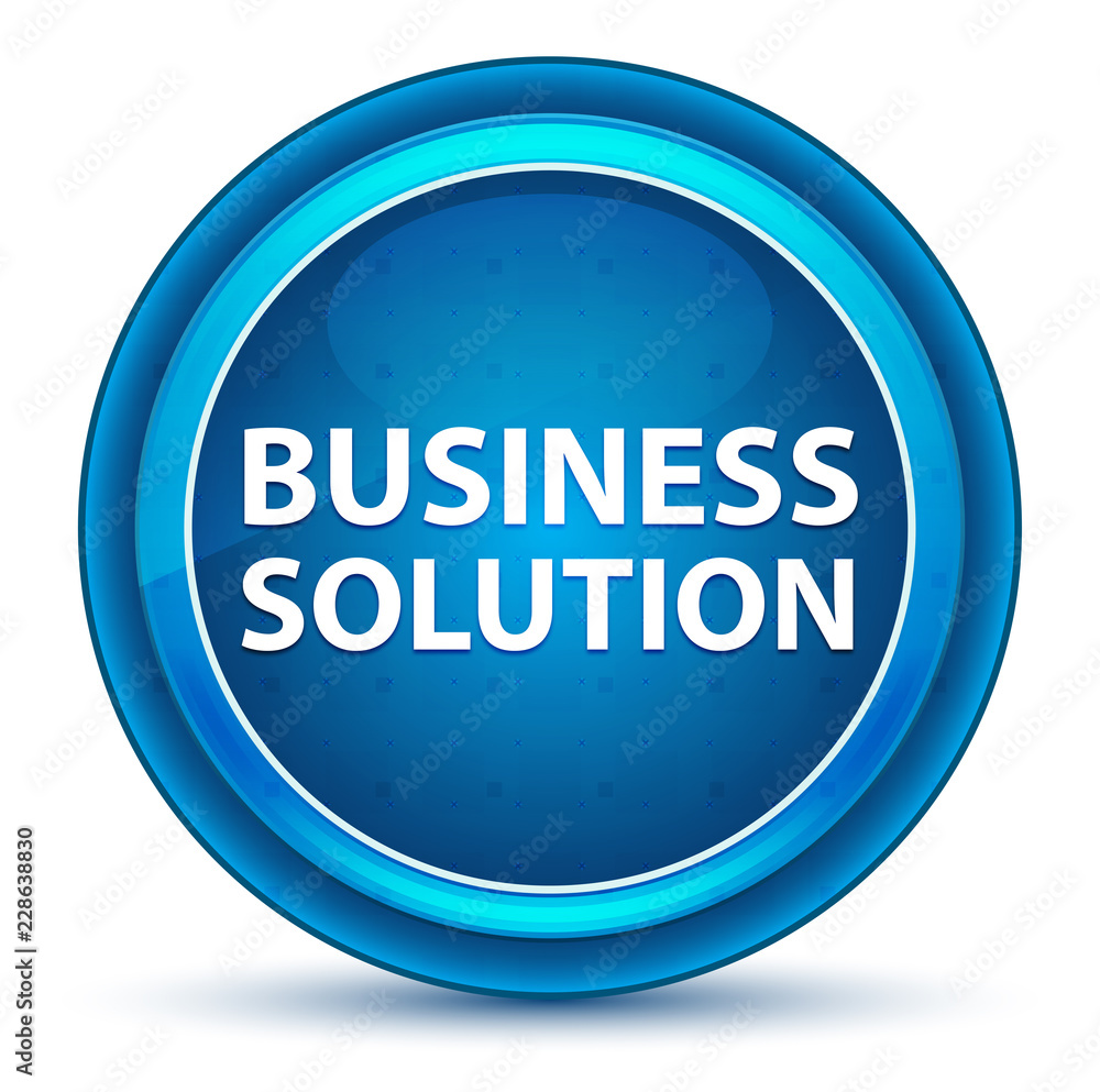 Business Solution Eyeball Blue Round Button Business Solution Eyeball Blue Round Button