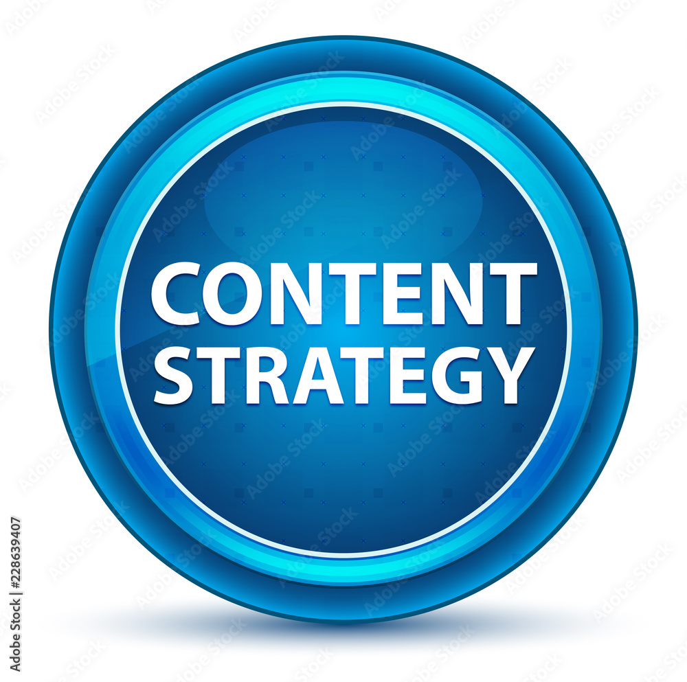 Content Strategy Eyeball Blue Round Button Content Strategy Eyeball Blue Round Button