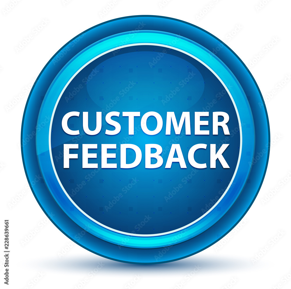 Customer Feedback Eyeball Blue Round Button Customer Feedback Eyeball Blue Round Button