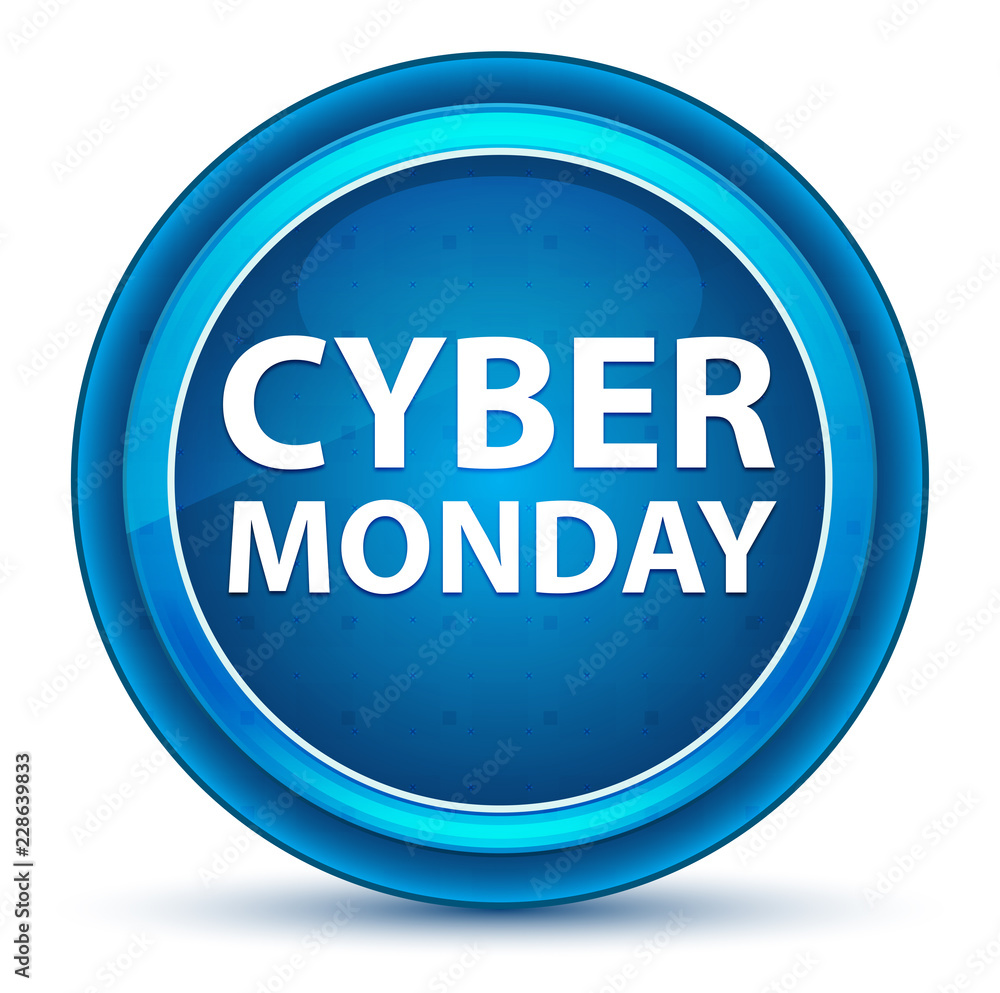 Cyber Monday Eyeball Blue Round Button Cyber Monday Eyeball Blue Round Button