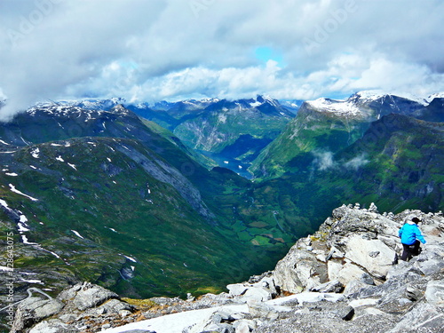 Norway-View from the Dalsniba to Geirangerfjorden photo