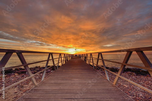 Amanecer en la pasarela