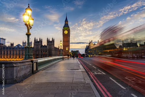 Photography Blick auf den Big Ben in London bei Sonnenuntergang
