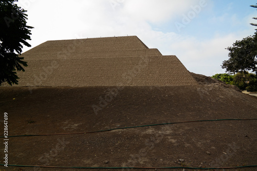 Exterior view to Huaca Huallamarca pyramid, Lima, Peru photo