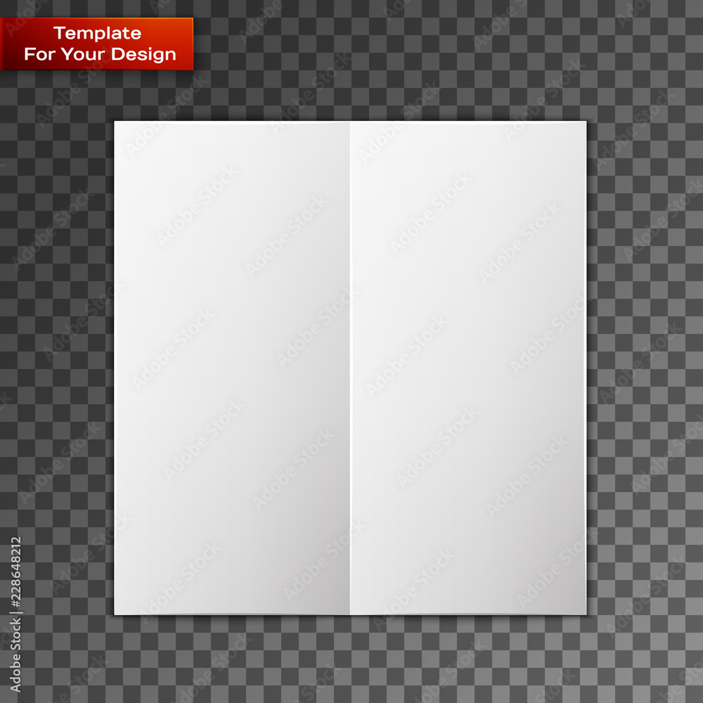 Close up of a leaflet blank white paper Close up of a leaflet blank white paper
