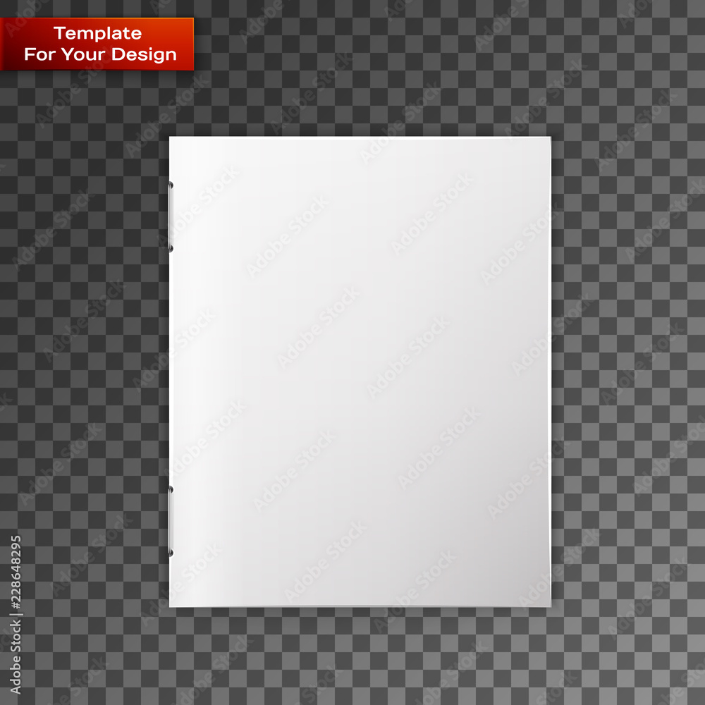 Close up of a leaflet blank white paper Close up of a leaflet blank white paper