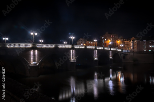 Worcester bridge at night