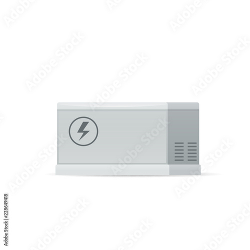 Electric home generator icon. Clipart image isolated on white background
