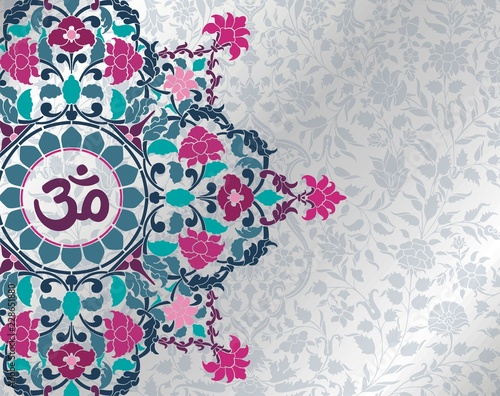 aum syllable, paisley design ,Hinduism, India
