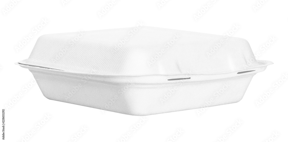 Food box or container isolated on white background. Fast food package made from natural paper material. ( Clipping path ) Food box or container isolated on white background. Fast food package made from natural paper material. ( Clipping path )
