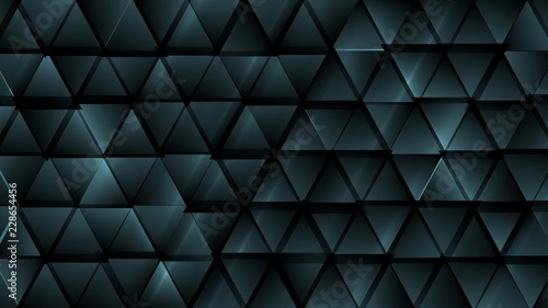 Dark blue abstract tech triangles background