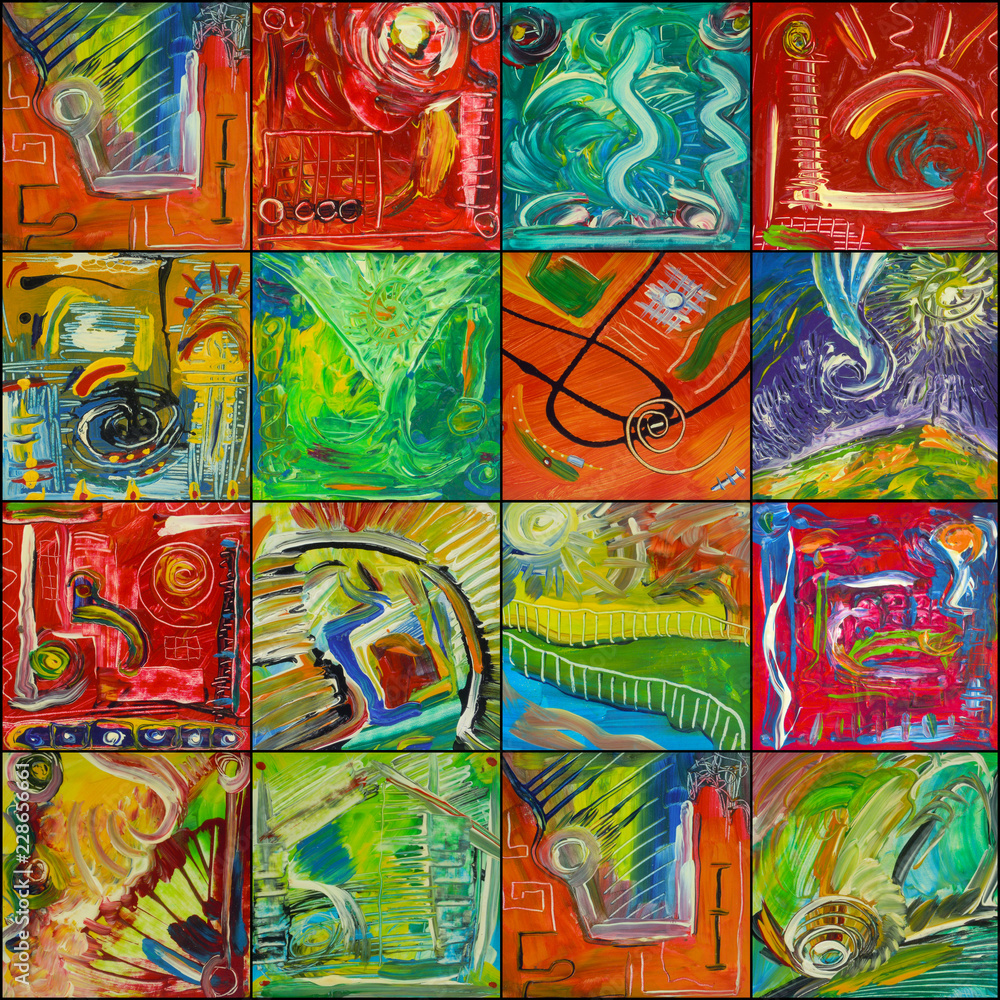 Kunst, Quadrate, Poster Kunst, Quadrate, Poster