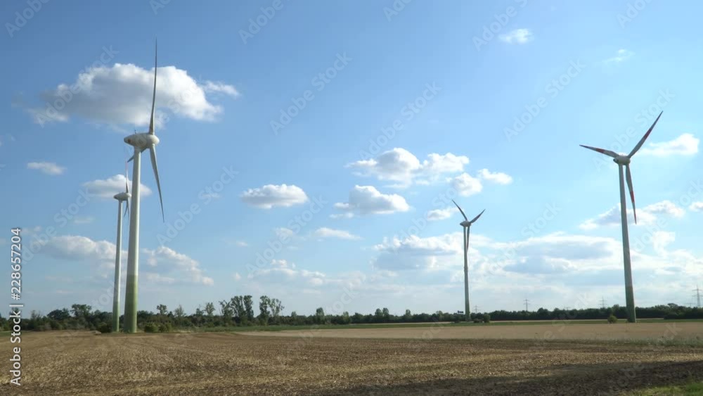 Eco power. Wind turbines generating electricity. Eco power. Wind turbines generating electricity.