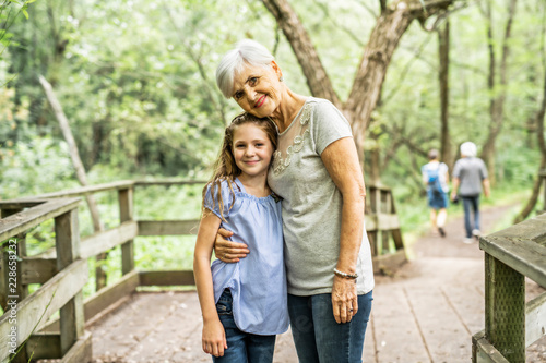 Wallpaper Mural Grandmother and granddaughter spend the weekend in the park Torontodigital.ca