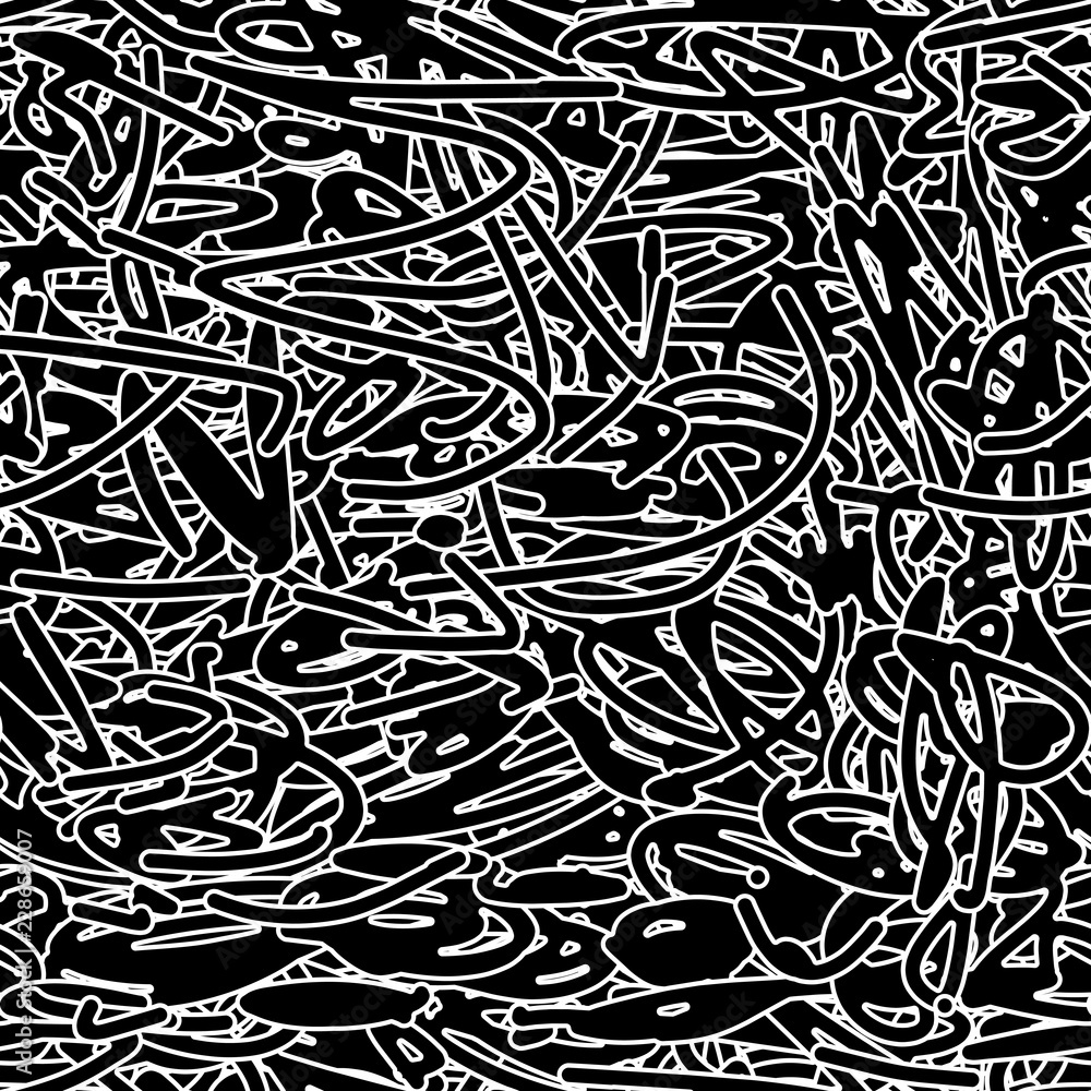 Abstract scribble background, seamless pattern for your design
