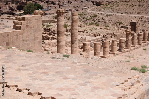 Main Floor Hexagonal Tiles, Great Temple, Petra, Jordan