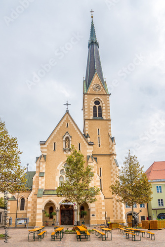 View at the church of Saint Nicholas in Villach - Austria
