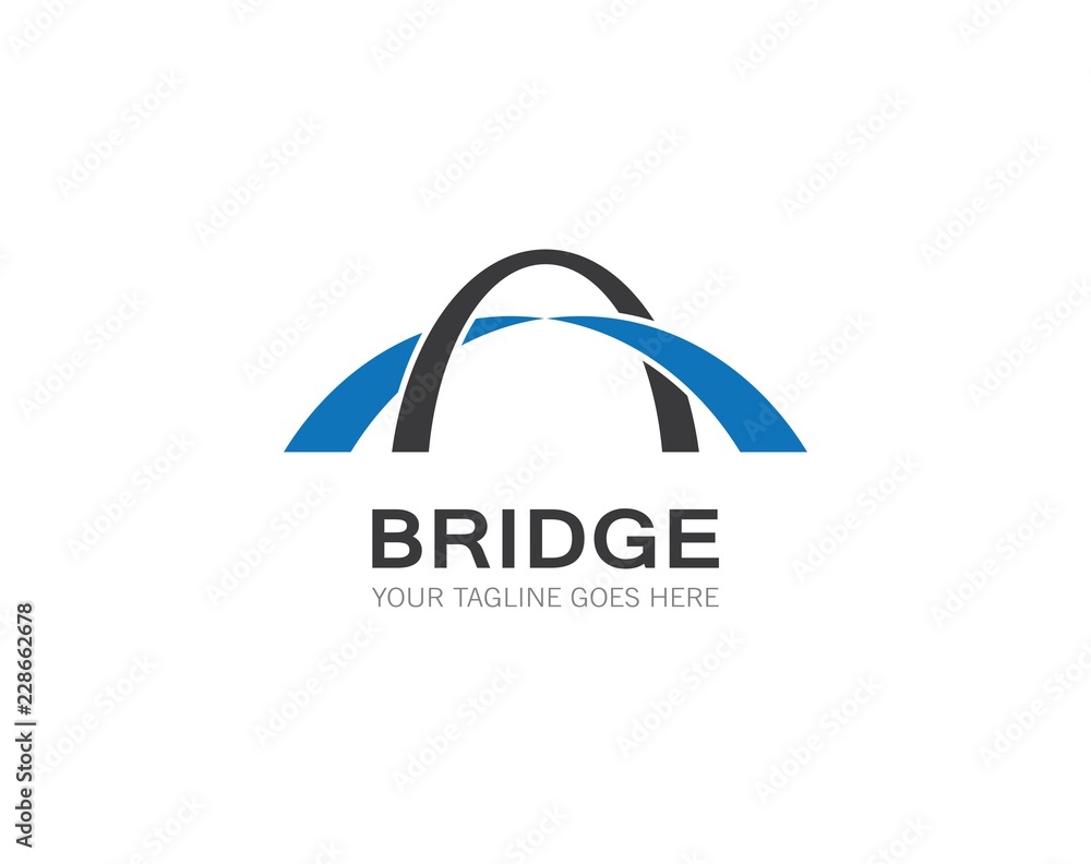 bridge Logo Template vector icon illustration design bridge Logo Template vector icon illustration design