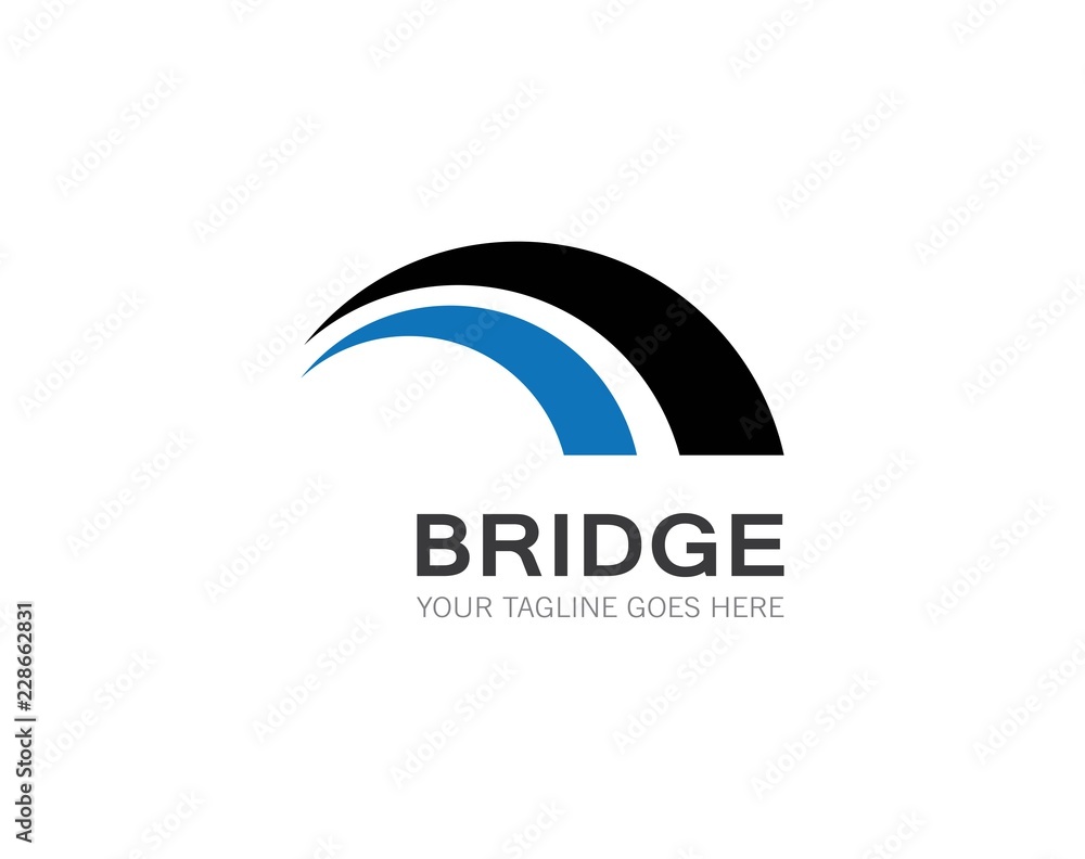 bridge Logo Template vector icon illustration design bridge Logo Template vector icon illustration design