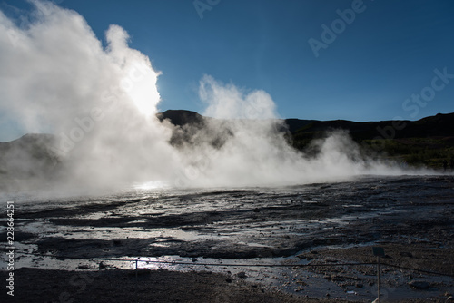 Geyser eruption, stokkur Iceland