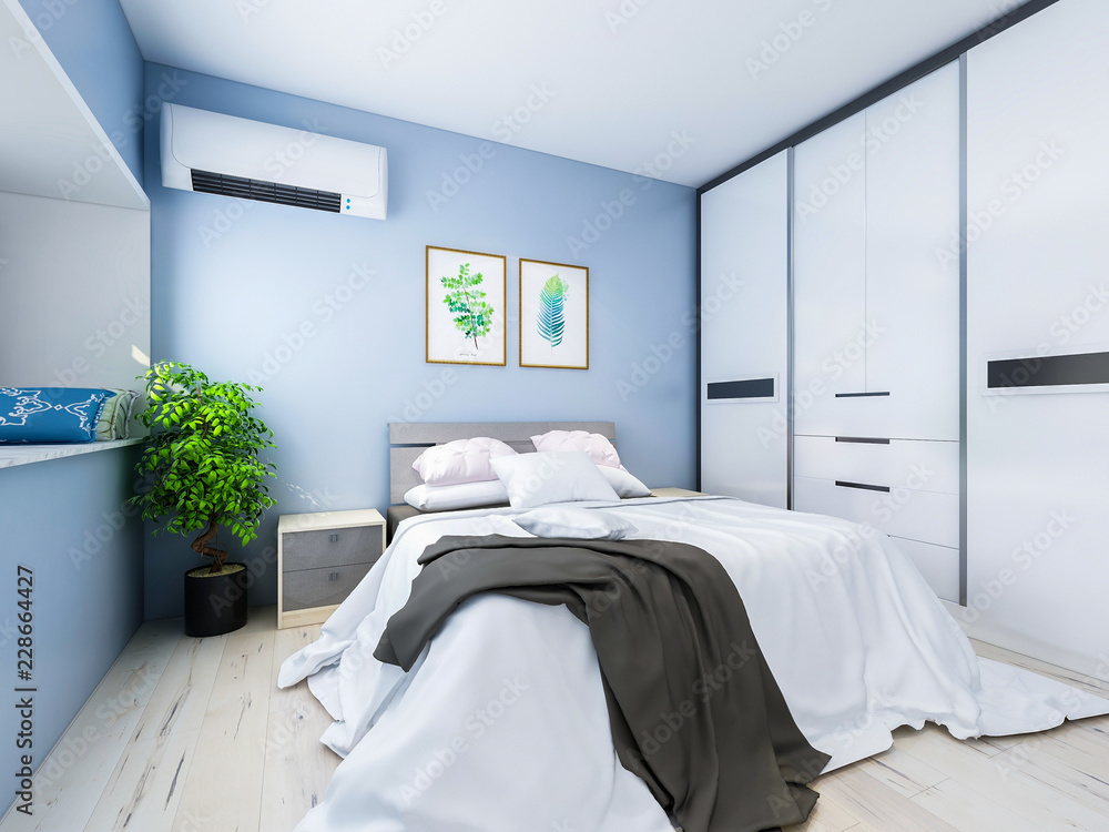 Baby blue bedroom sales walls