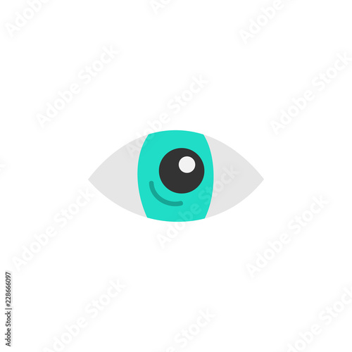 Cute hand drawn eye vector illustration. Halloween, witch or fortune-teller's all-seeing eye, isolated.