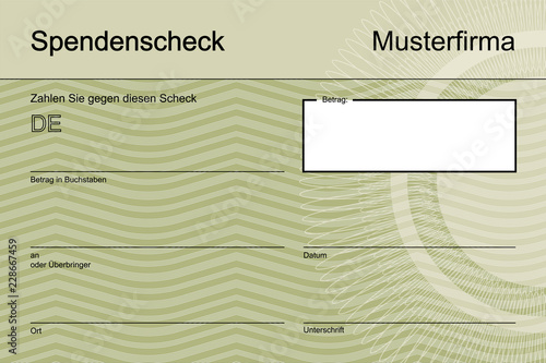 Spendenscheck Muster grün Pattern photo