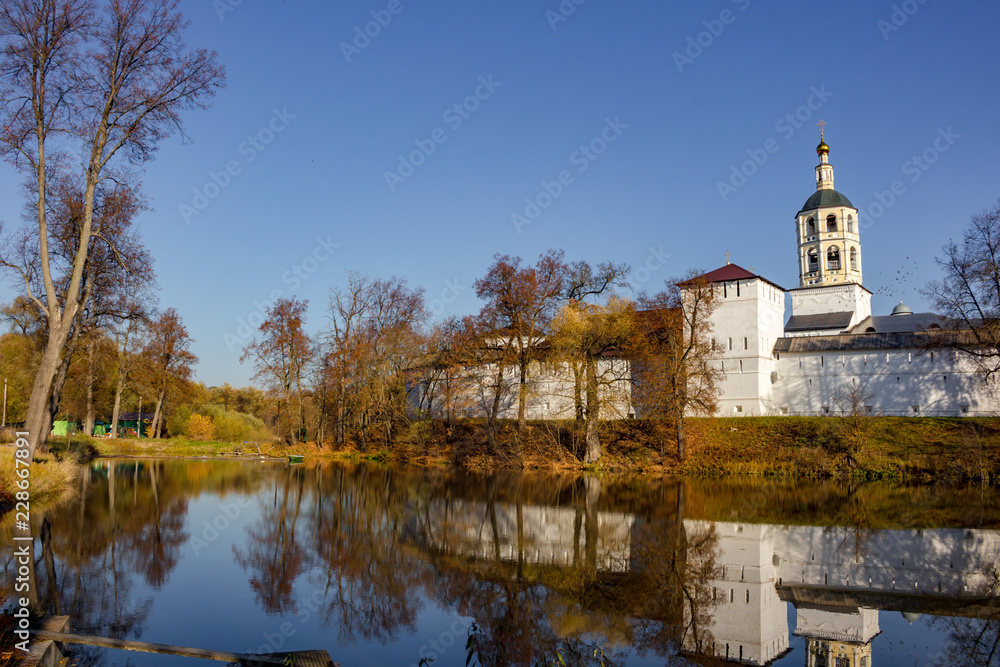 Ancient Pafnutevo-Borovsky Monastery in Borovsk, Russia - October 2018
